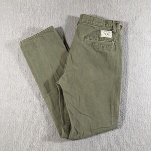 Rustic Dime Chino Pants Mens 30x29 Olive Green Workwear Straight Leg Made USA